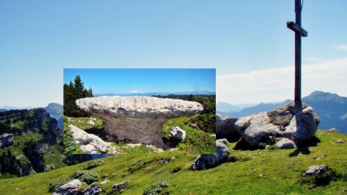 Champignon de pierre randonnée au Mont Pinet massif de la Chartreuse