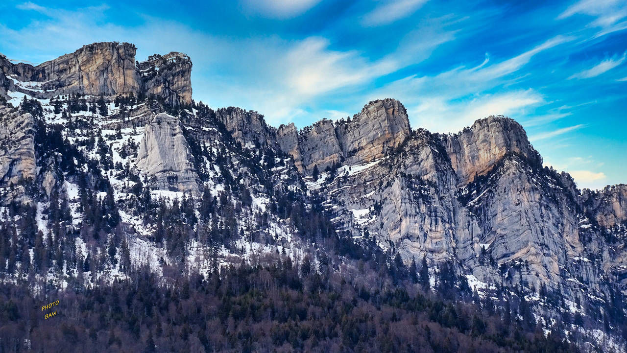 Les rochers et sangle de belles Ombres randonnée en Chartreuse